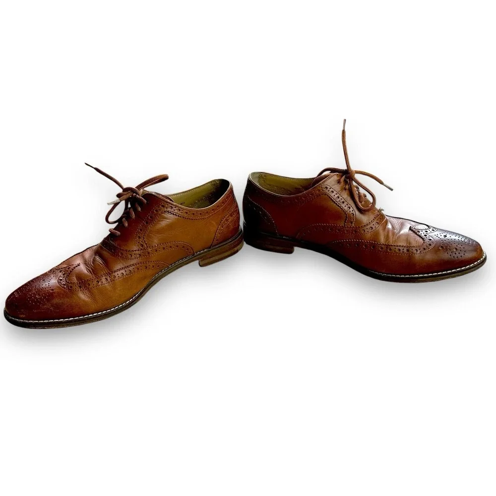 Cole Haan Mens Oxford‎ 9.5M Wingtip Leather Grand OS Cambridge Shoes C12915